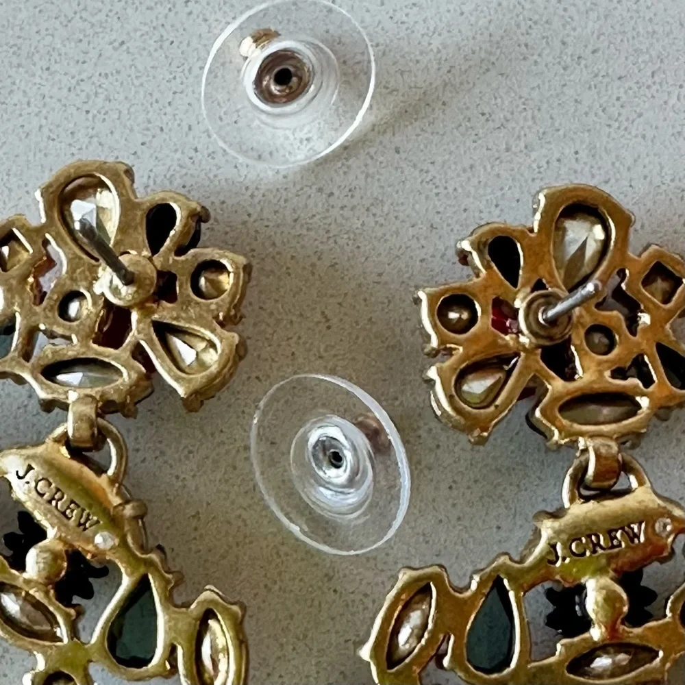 J. Crew Floral Hoop Earrings - Picture 4 of 4